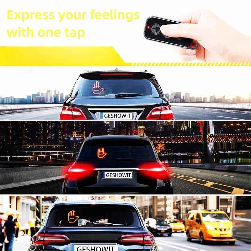 Car finger light gesture light car multi-function warning light