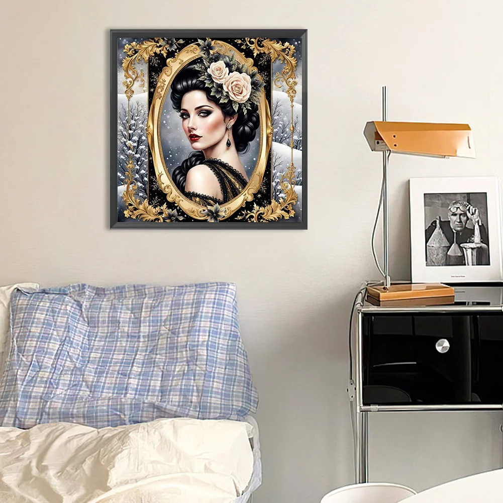 Diamond Painting - Full Round Drill - Noble Woman(Canvas|30*30cm)