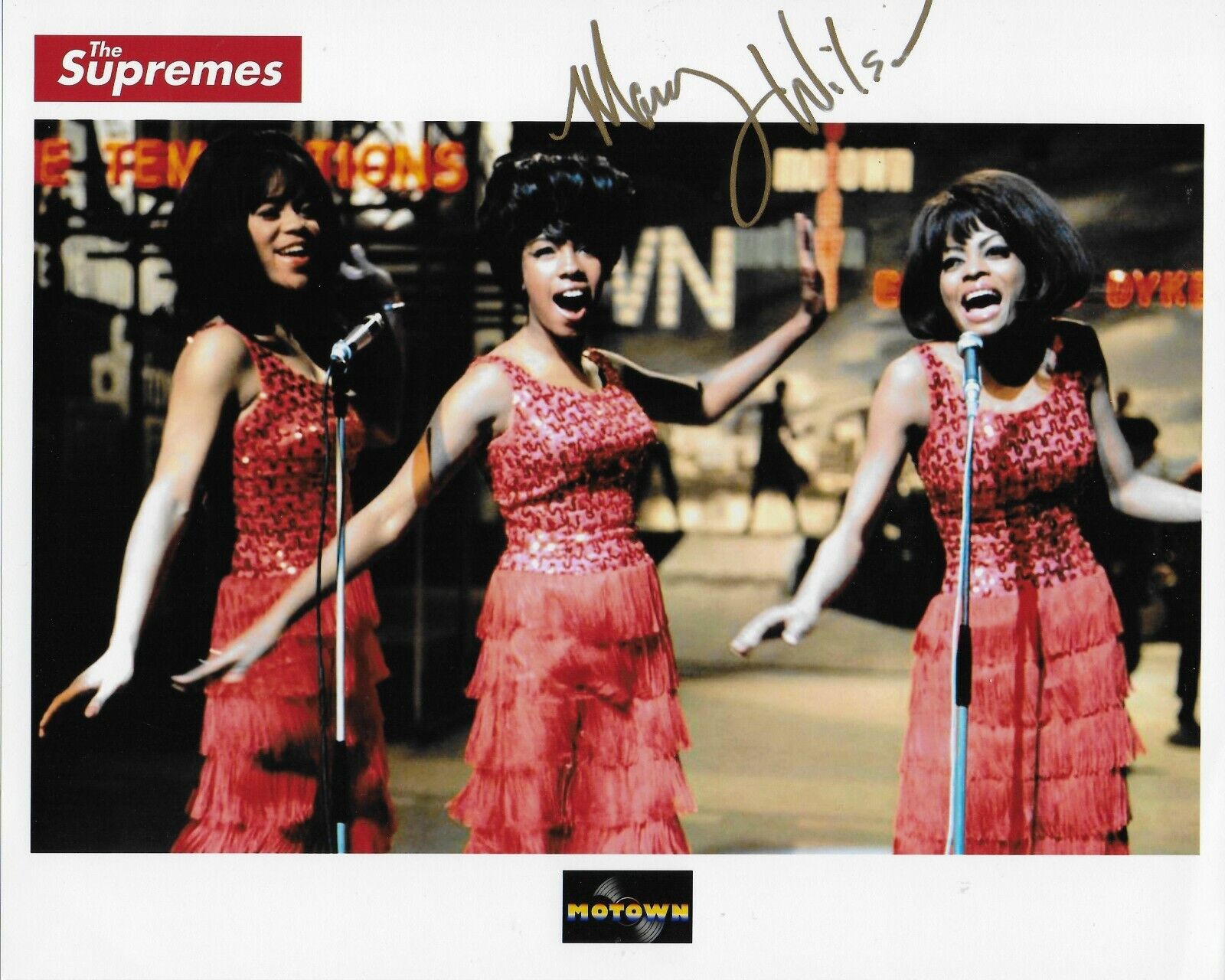 Mary Wilson The Supremes Original 8x10 Photo Poster painting #14 signed at the Hollywood Show