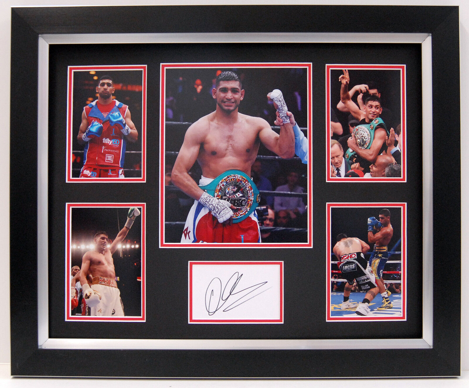 Amir KHAN Signed FRAMED Autograph Photo Poster painting DISPLAY AFTAL COA World Champion Boxer