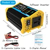 6000W Power Converter LCD Display Dual USB Digital Inverter (Black 12V to 220V)