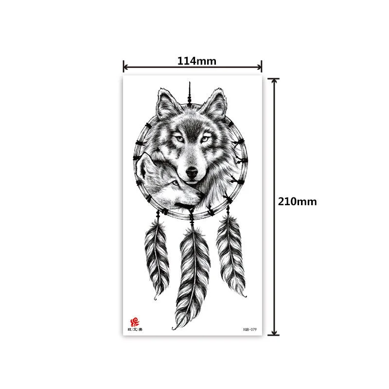 Tattoo Applique Arm Men and Women Small Full Arm Waterproof Tattoo Sticker Symbol Totem Animal Skull Text Tattoo Sticker