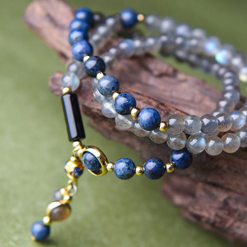 Moonstone Lazurite Calm Healing Positive Bracelet