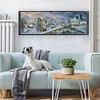 Seaside Christmas Town-14CT Stamped Cross Stitch Egyptian Cotton 117*46cm/46.06*18.11in(Big Size) tapestrymarket