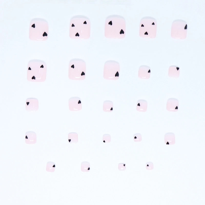 Valentine’S Day Cute Minimalist Classic Style Heart Shape Arylic Plastic Press-on Nails 1 Piece
