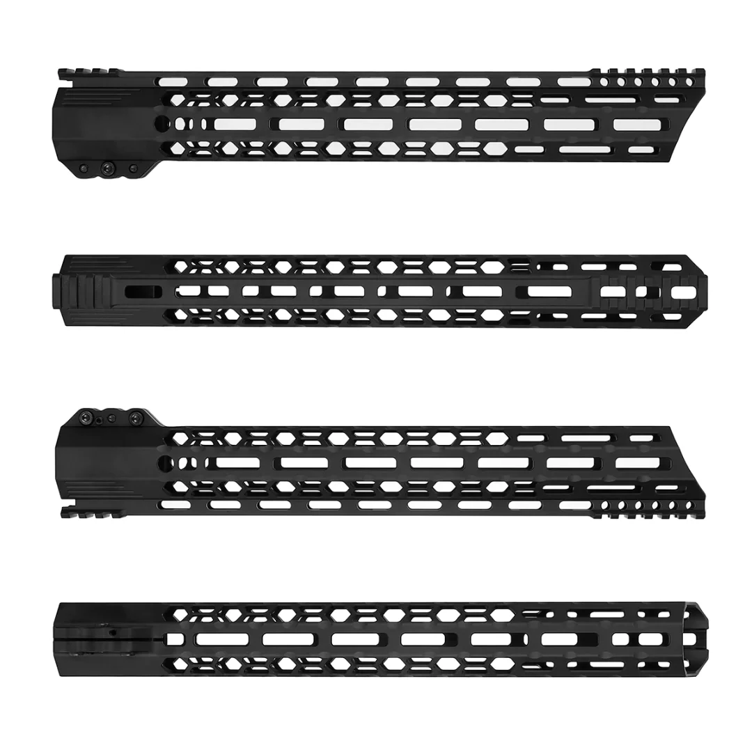 ohhunt® High Profile AR-10 LR308 M-lok Free-Float Handguard with Angle Cut Front 15" 17"