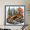 Four Seasons Scenery Autumn-11CT Stamped Cross Stitch 50*50cm/19.69*19.69in tapestrymarket