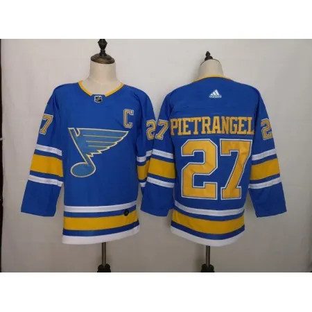 Men's St. Louis Blues #27 Alex Pietrangelo Blue Stitched NHL Jersey