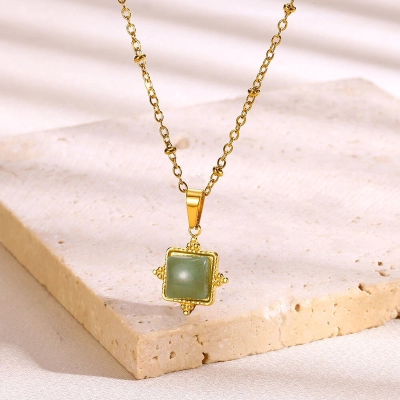 Bohemian Round 304 Stainless Steel Plating Pendant Necklace