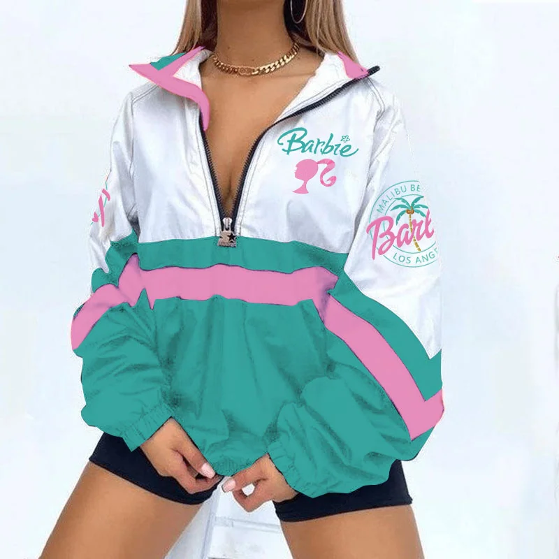 Barbie Girl Zipper Pullover Sweatshirt Jacket