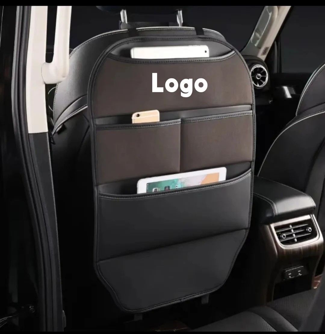 Car seat back multifunctional anti-kick storage bag