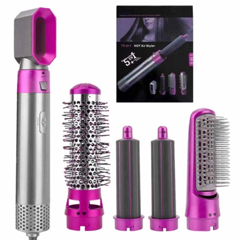 Five-in-one Curling Iron Hair Comb Multifunctional Straight Roll Dual-purpose Hot Air Comb Automatic Curling Iron Manufacturers