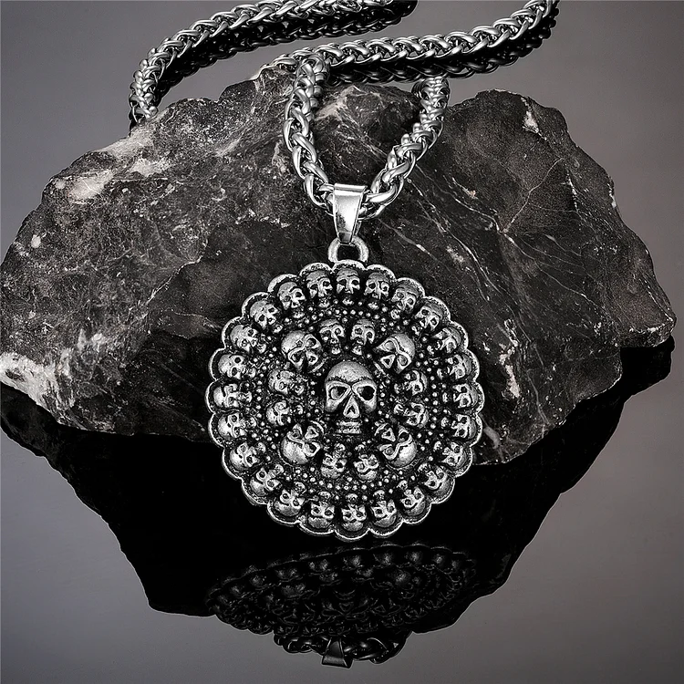 Gothic Skull Stainless Steel Necklace