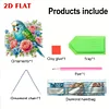 (US Local)DIY Diamond Art Pendant Diamond Painting Set Home Decor (Flower Parrot)