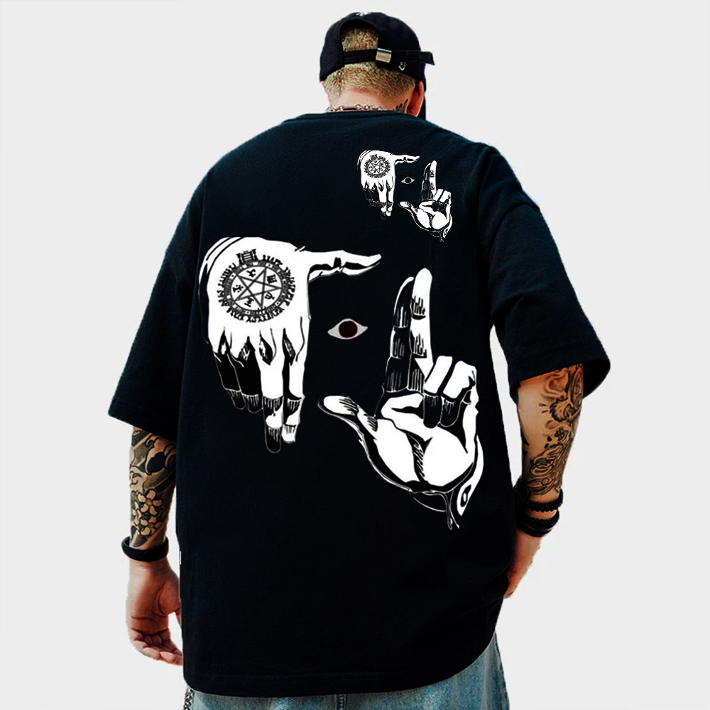 Oversized Casual Anime Print T-Shirt