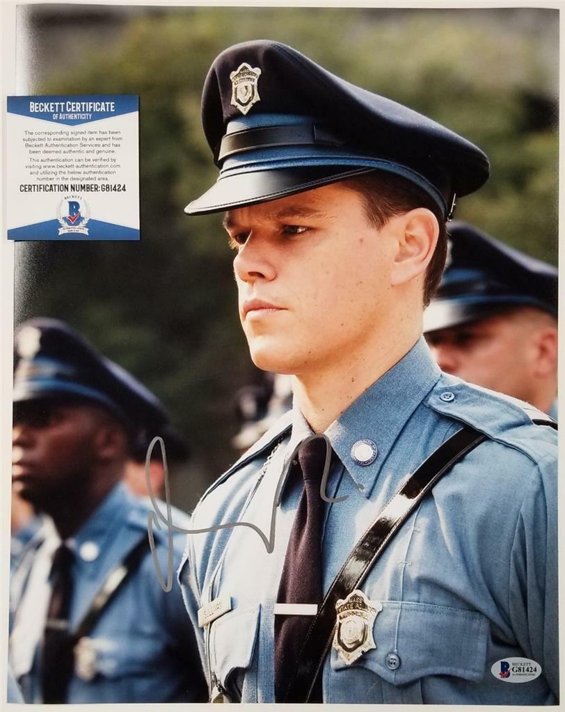 Actor Matt Damon signed The Departed 11x14 Photo Poster painting autograph ~ Beckett BAS COA