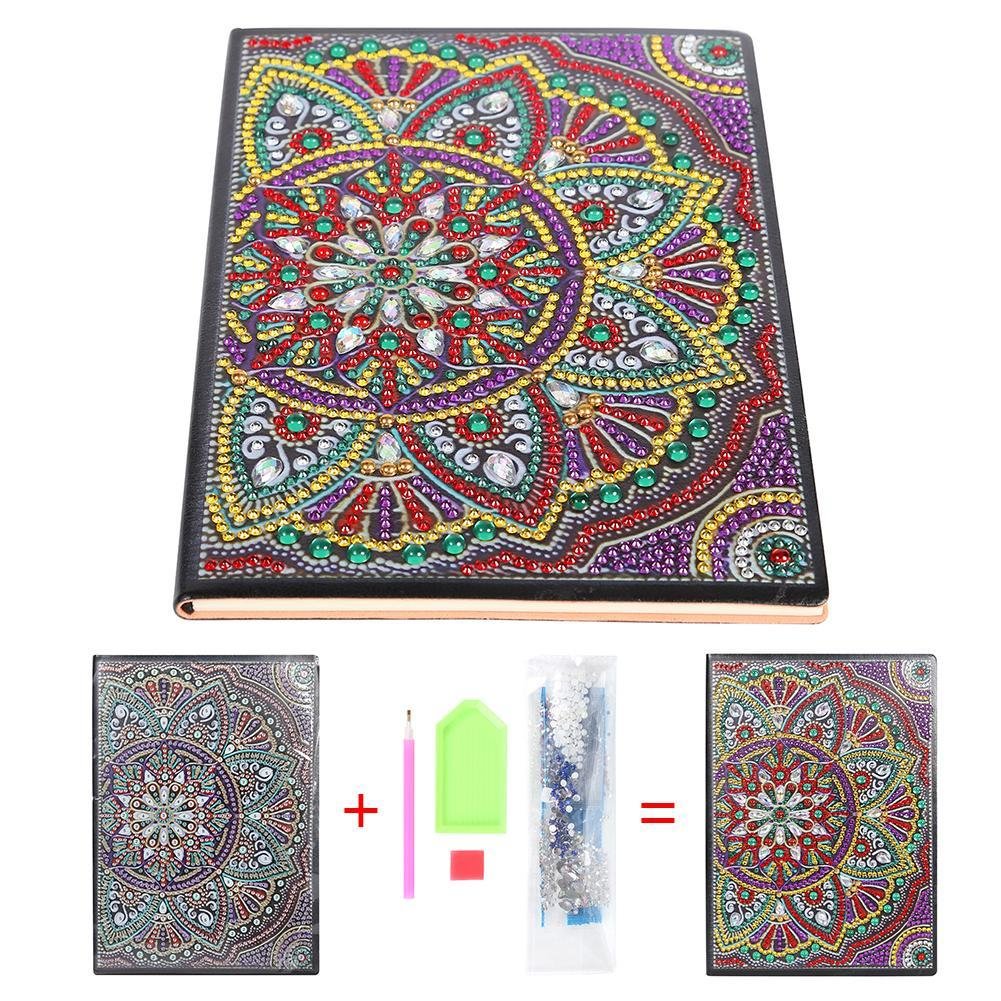 DIY Mandala Special Shaped Diamond Painting 50 Sheets A5 Office Notebook