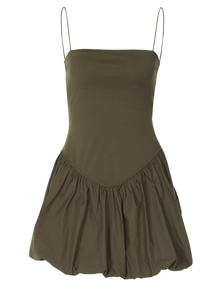 Uveng Uveng Wind Women's Summer New Sexy Chest One Word Collar Waist Show Thin Sling Dress