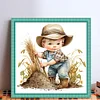 Farm Baby - 18CT Stamped Cross Stitch 25*25cm/9.84*9.84in