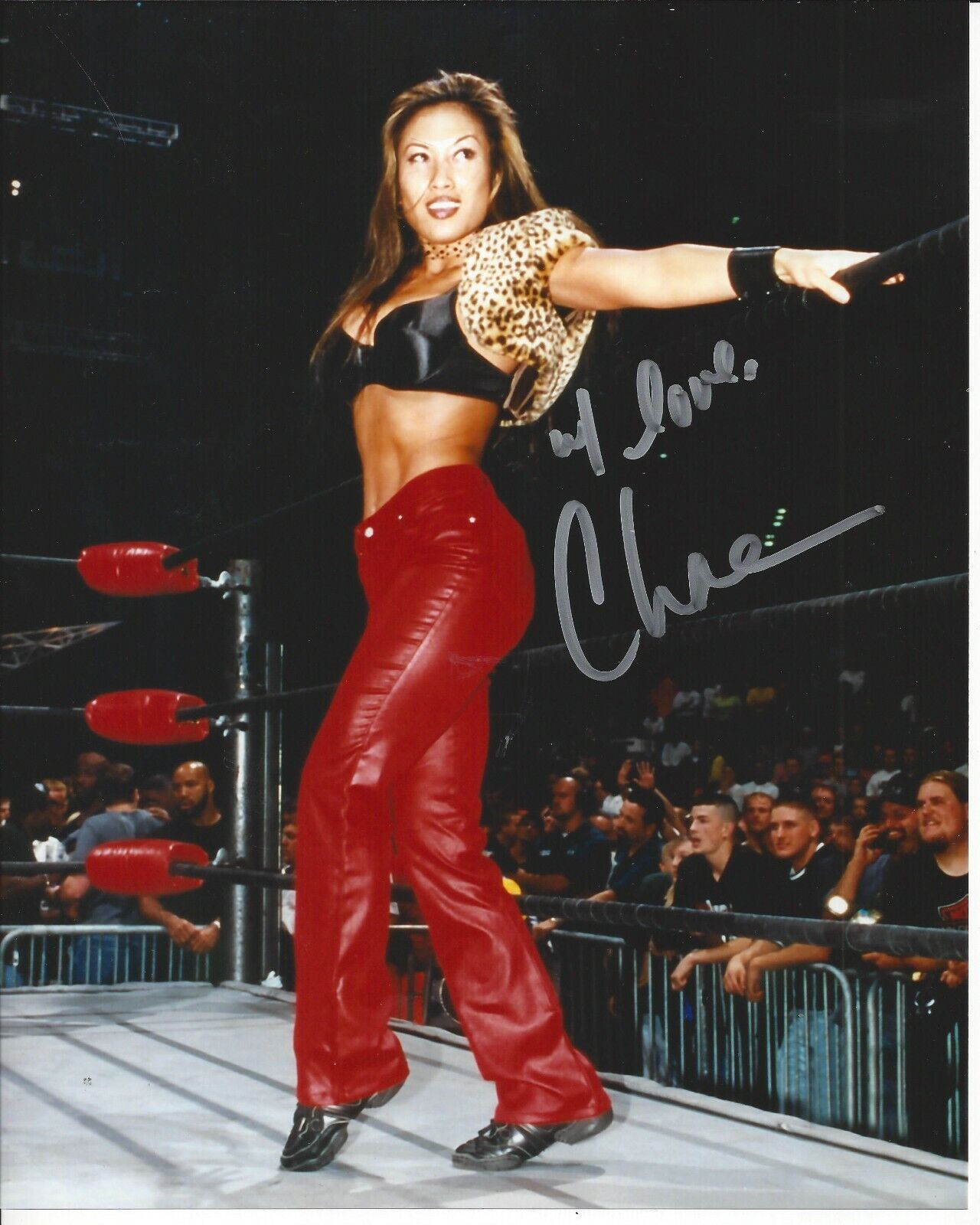 Chae autographed 8x10 #3  Shiping Sexy Nitro Girl WCW Penthouse