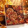 Squirrel Framed Special Shape Diamond Painting Kit 25x25cm for Adults