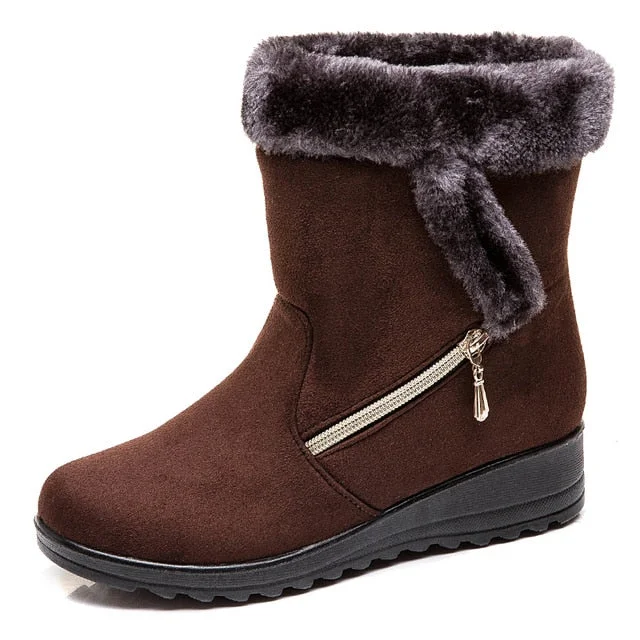 Women Winter Boots Fur Collar Casual Orthopedic Shoes