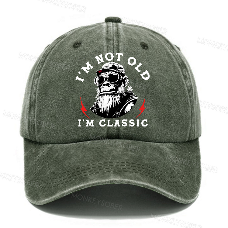 Personalized " I'm Not Old I'm Classic " Custom Washed Baseball Caps