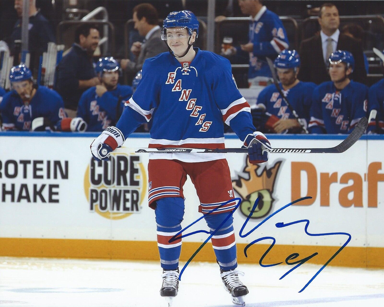 Jimmy Vesey Signed 8x10 Photo Poster painting New York Rangers Autographed COA C