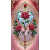 Enchanted Rose Heart-11CT Stamped Cross Stitch 40*70cm(Big Size) tapestrymarket