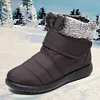 Gioiacombo&trade; Stivali da neve con collo in pelliccia antiscivolo impermeabili da donna invernali
