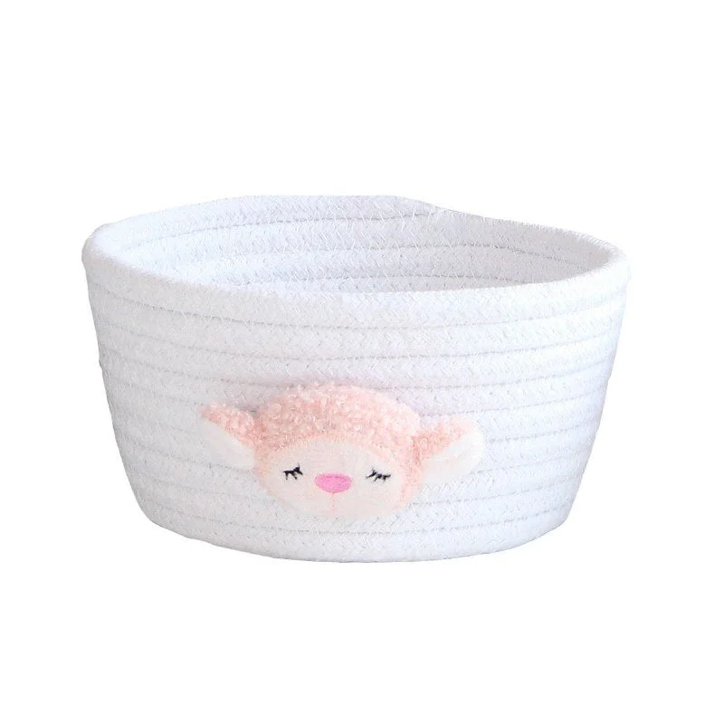 Cotton Rope Storage Baskets With Animals Shape Baby Dirty Clothes Laundry Basket Handmade Weaving Desktop Sundries Organizer Box