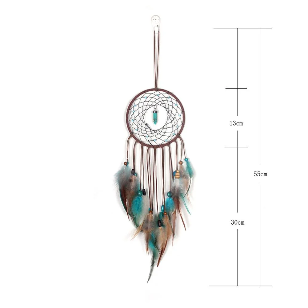 Handmade Dream Catcher LED Light Feathers Wall Hanging Dreamcatcher Decor