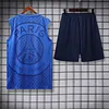 2025/2026 Psg Paris Pre-Match Training Blue Vest+Shorts Football1:1 Thai Quality