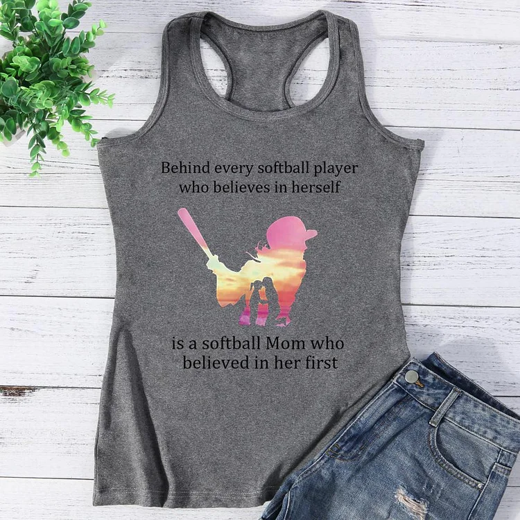 Behind every softball player Vest Top-Annaletters