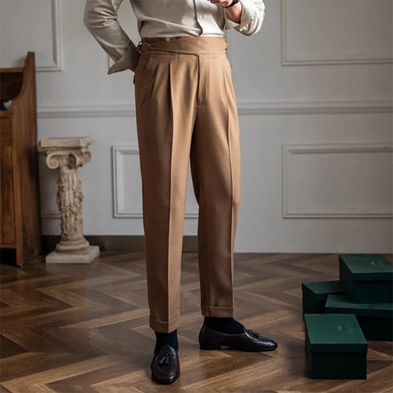 Men's Massimo Gurkha Trousers &ndash; High-Waist Tailored Pleated Fit &ndash; view 2