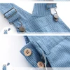 Baby Boy Hat Romper Cotton Bib Long-sleeved Jumpsuit Suit 3Pcs