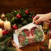 Xmas Wreath DIY Pearl Diamond Painting PU Cover Tissue Holder Kit Pearl Art Painting Decoration for Home & Gifts