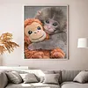 Punch Monkey-11CT Stamped Cross Stitch 40*50cm tapestrymarket