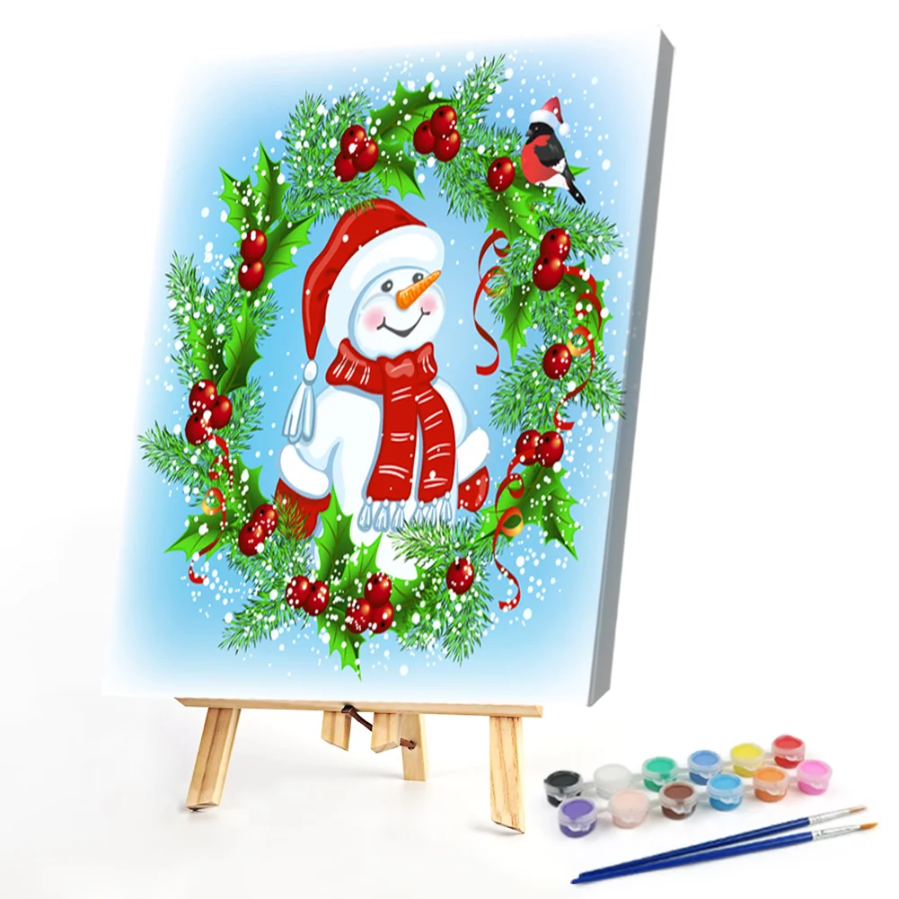 Christmas Snowman - Paint By Numbers(50*40CM)