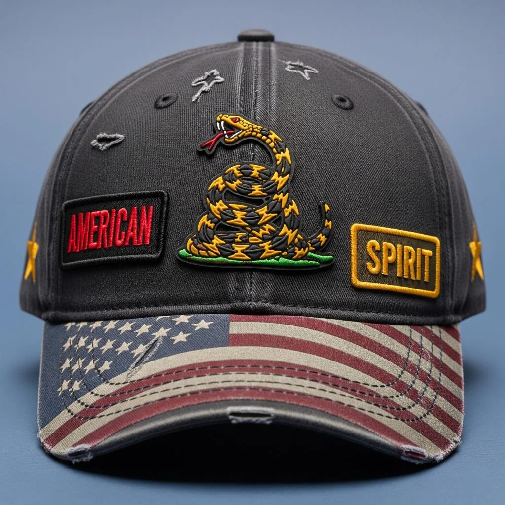 "American Spirit" Gadsden Flag Baseball Cap – Don’t Tread On Me