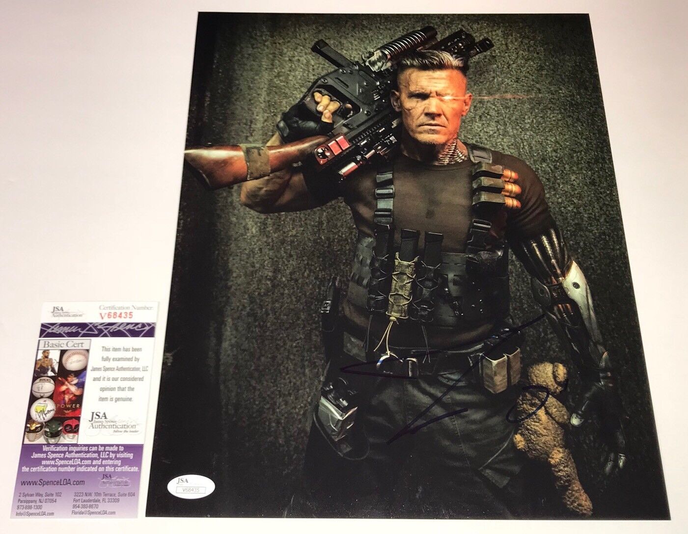 JOSH BROLIN Signed CABLE Deadpool 11X14 Photo Poster painting Autograph JSA COA