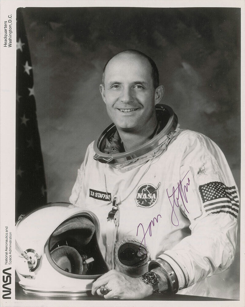 TOM STAFFORD Signed NASA Photo Poster paintinggraph - Gemini 6 / Apollo 10 - preprint