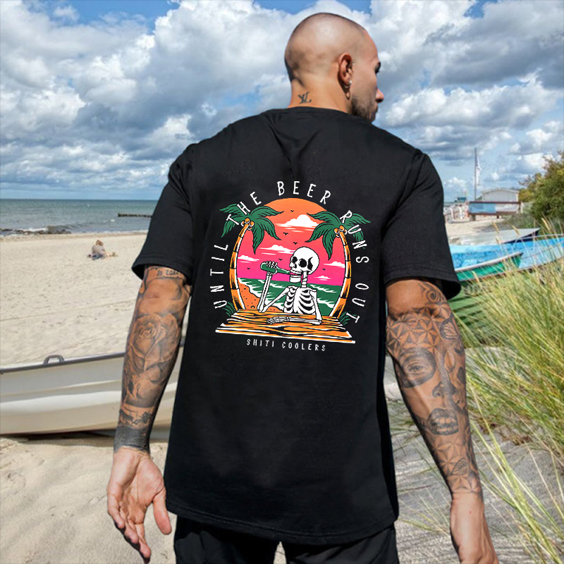 Men's Skull Outdoor Surfing Beach Resort T-shirt