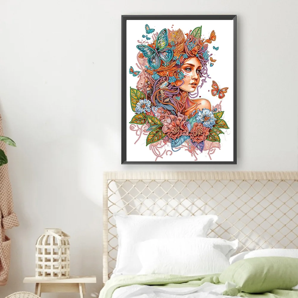 Diamond Painting - Partial Special Shaped Drill - Elf Girl(Canvas|30*40cm)