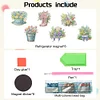 6Pcs Diamond Painting Flower Fridge Magnets Kit for Art Crafts Gift