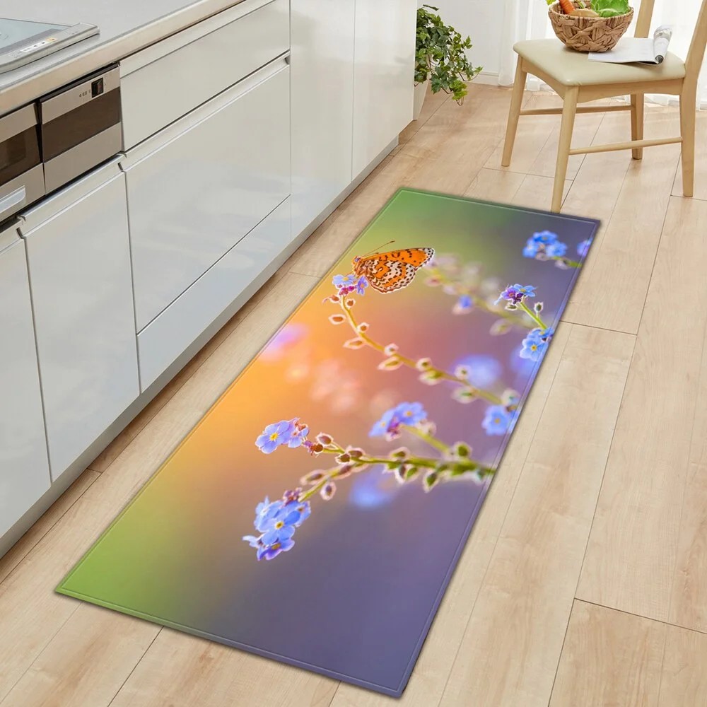 Modern Kitchen Mat Entrance Doormat Home Living Room Bedroom Children's Carpet 3D Printed Hallway Tatami Balcony Bath Long Rug