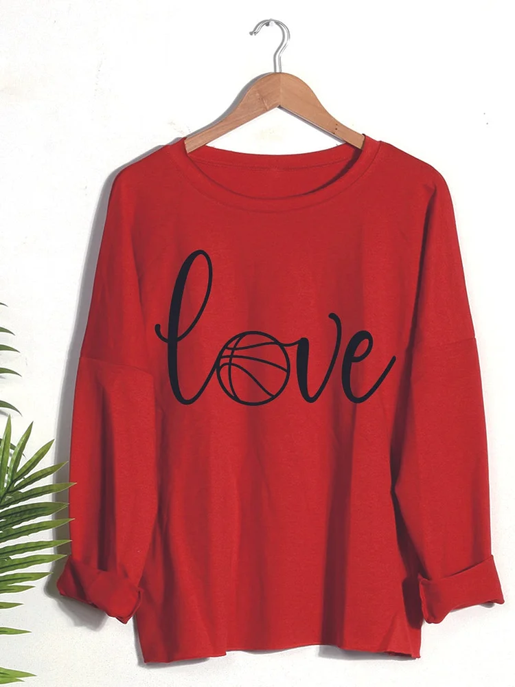 Love basketball  Sweatshirt-00849-Annaletters