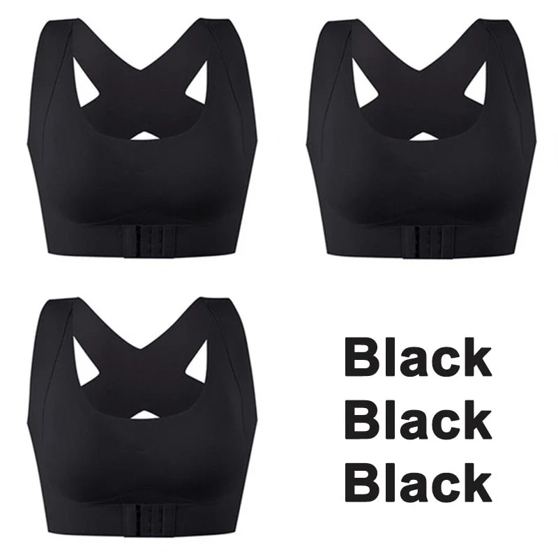 Women Bra Posture Corrector Bralette Front Closure Bras Fitness Vest Push Up Bra Female Brassiere Underwear Cross Back Tank Tops