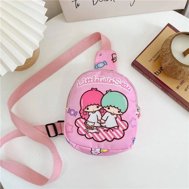 Kid’S Medium Nylon Cartoon Cute Square Zipper Fanny Pack