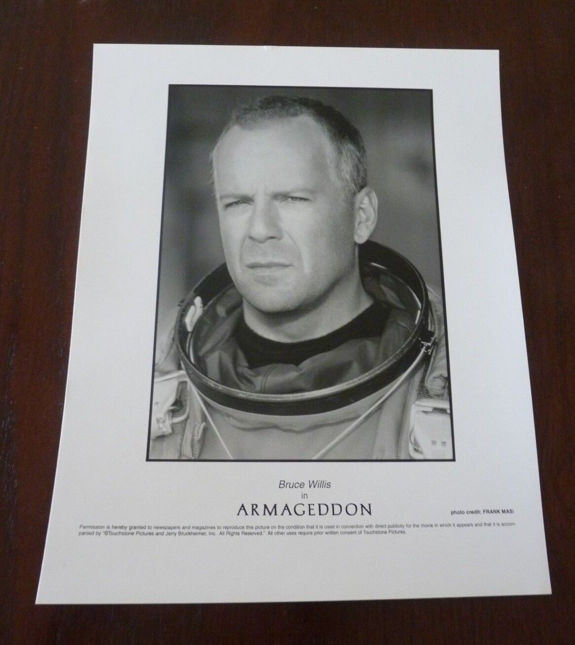 Bruce Willis Armageddon Movie Actor Sexy 8x10 B&W Promo Photo Poster painting